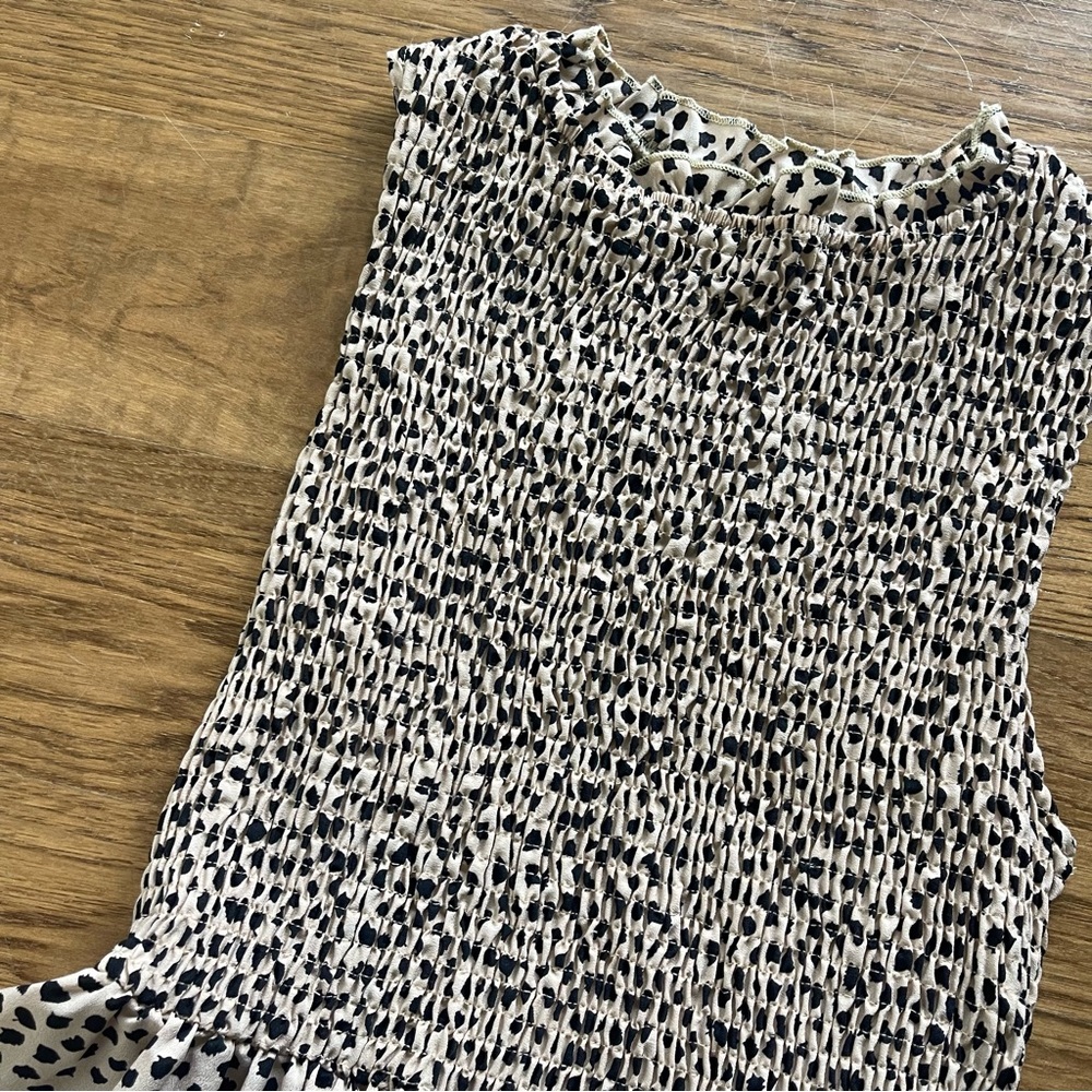 SHEIN Black and Tan Dotted Women’s Dress - Picture 4 of 6
